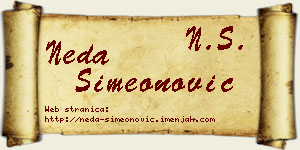 Neda Simeonović vizit kartica